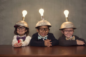 Kids with learning caps
